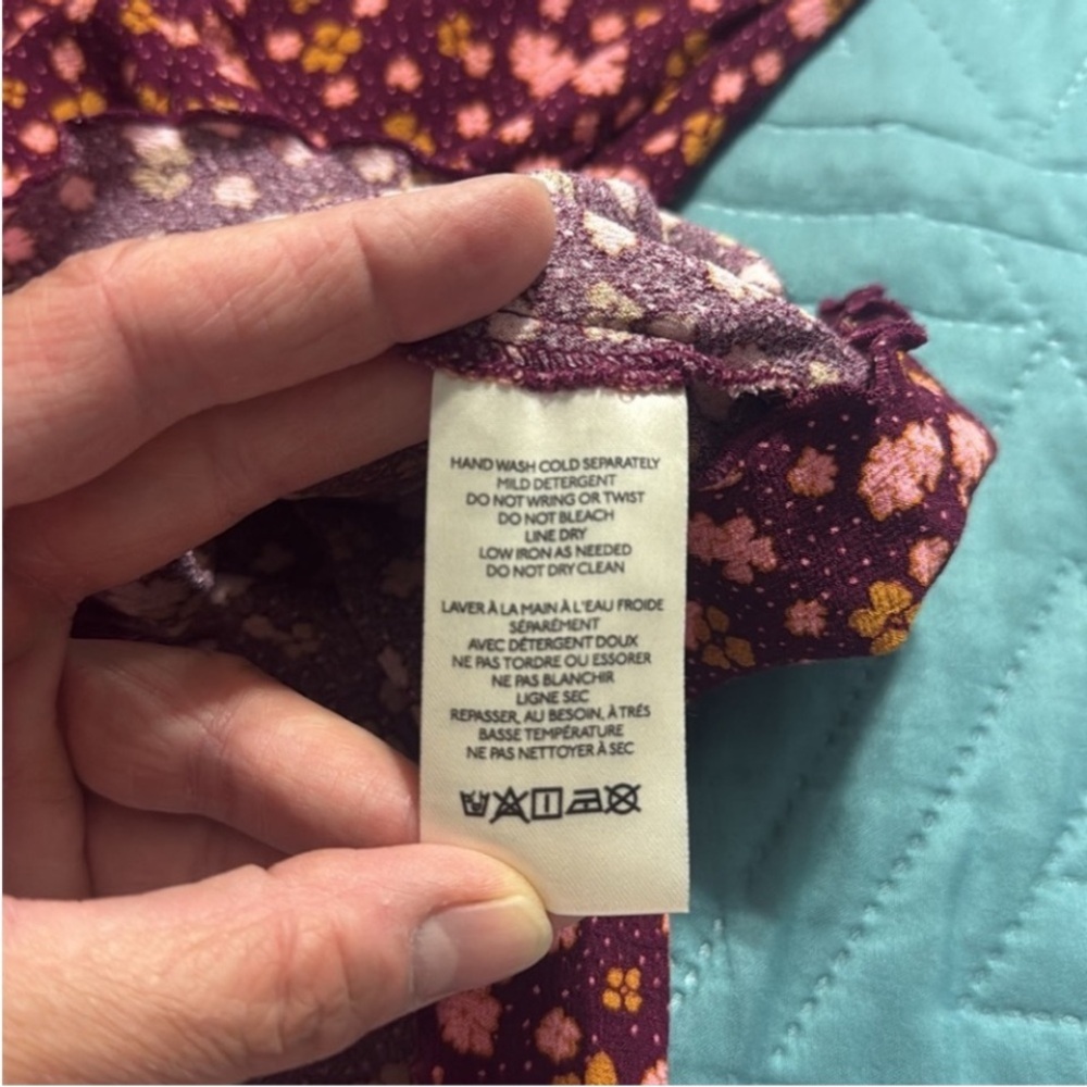 Free People IRL Floral Mini Side Zip Festival Skirt Size: 2 Length: 18” - Picture 6 of 7